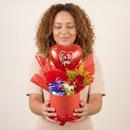 Box Romântica com Pelúcia e Rosa