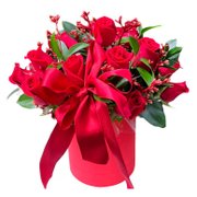 Caixa com Rosas Vermelhas