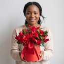 Caixa com Rosas Vermelhas 