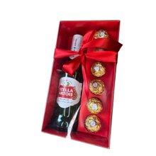 Caixa de bombons e cerveja