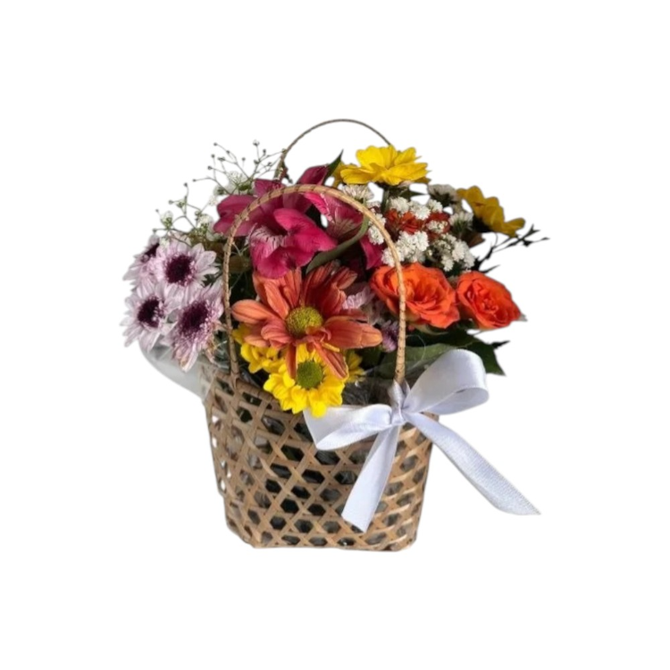 Cesta de Flores Encantada
