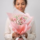 Astromelias com Gypsophila
