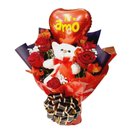 Buque amor com rosas importadas