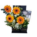 Caixa Collection com Gérberas e Ferrero Rocher