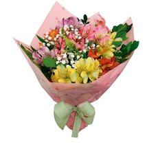 Ramalhete com Astromelias Coloridas