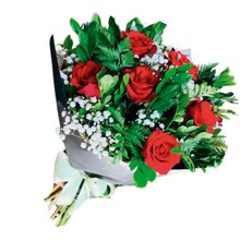 Ramalhete com 6 Botões Vermelhos