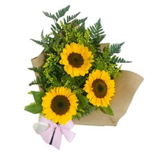 Leque com 3 Girassóis 