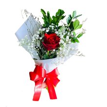 Botão em Mini Ramalhete Vermelho