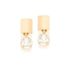 Brinco Banhado a Ouro 18k com Cristais
