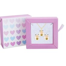  Lançamento Conjunto Infantil Brinco e Colar Abelhinha