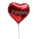 Balão Metalizado Coração Parabéns 
