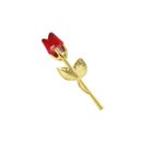 Flor Artificial 8,5cm de Vidro Rosa Vermelha