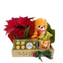 Bandeja Natal com Vaso de Flor Bico Vermelho