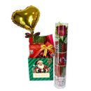 Box luxo Natal com Rosa no Tubo