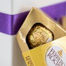 Orquídea Lilás Com Pelucia Chaveiro e Ferrero rocher