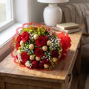 Buquê de Rosas Vermelhas com chocolate