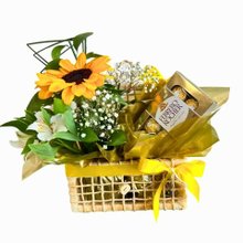 Baú de Girassol e Chocolate