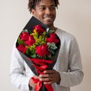 Buquê com 6 Rosas na Cor Vermelha - Luxo