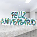 Placa Feliz Aniversário
