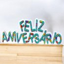 Placa Feliz Aniversário