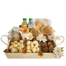 Cesta com Bem Casados, Waffles e Sobremesa