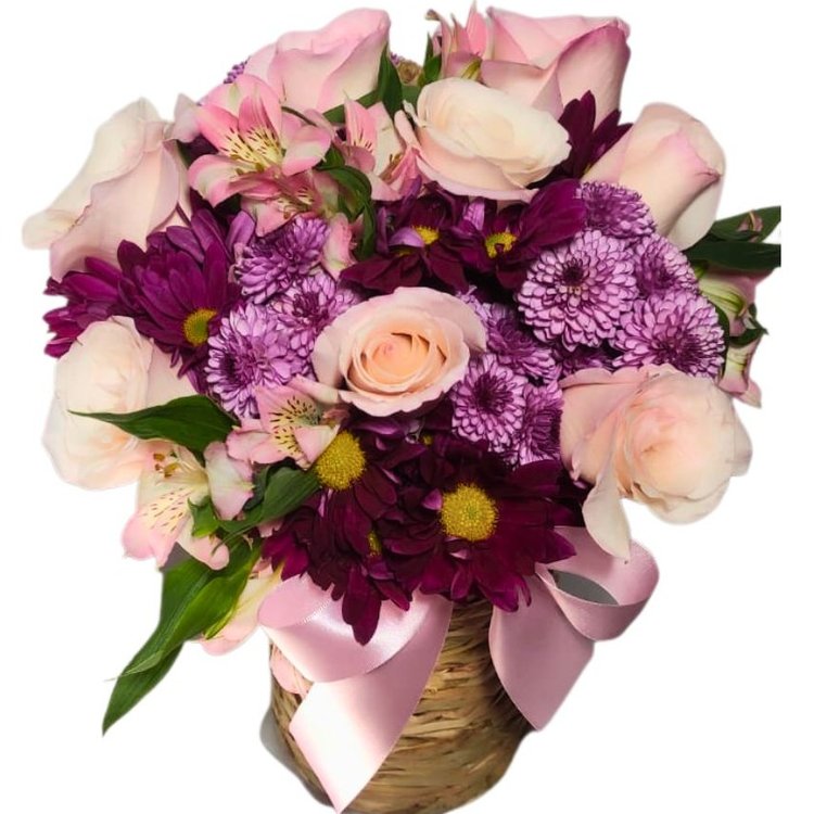 Arranjo Rosas Com Flores Silvestre