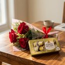Buquê de 3 Rosas com Ferrero