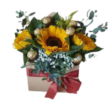 Caixa Envelope Girassóis com Bombons