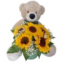 Urso Gigante com Girassóis