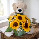 Urso Gigante com Girassóis