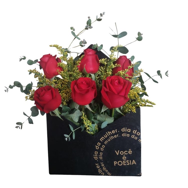 Caixa Envelope Preta Mulher