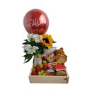 Cesta de Café da Manhã com Flores Aconchego