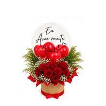 Box Rosas com Balão Premium