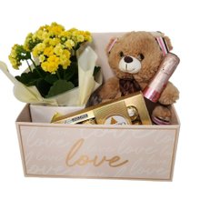 Cesta para Presente Love Gold