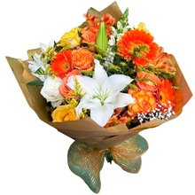 Buquê misto alaranjado