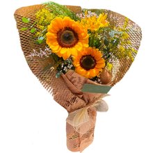 Mini Buque com 2 girassois