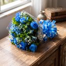 Surpreenda com Buquê de 08 Rosas Azul