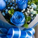 Surpreenda com Buquê de 08 Rosas Azul