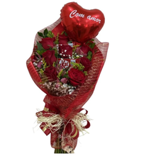 Ramalhete de Rosas, Chocolate e Balão