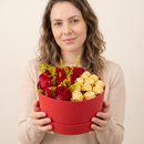 Caixa Box de Rosas Vermelhas e Chocolate
