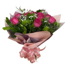 Surpreenda com Buquê com 08 Rosas Cor de Rosa