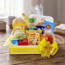 Cesta Pequena Pães Frutas e Frios