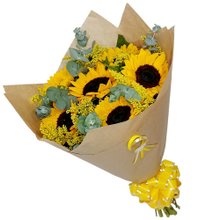 Buquê Luxo com 6 Girassóis