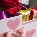 Box Duplo Com Rosas e Chocolates