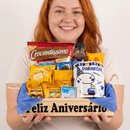 Cesta de Aniversário P Café com Caneca Azul