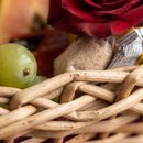 Cesta de Café Premium Média Com Rosas