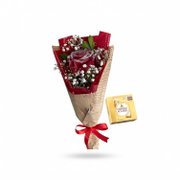 Rosa Vermelha Brilhante & Ferrero Rocher 4un