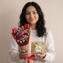 Rosa Vermelha Brilhante & Ferrero Rocher 4un