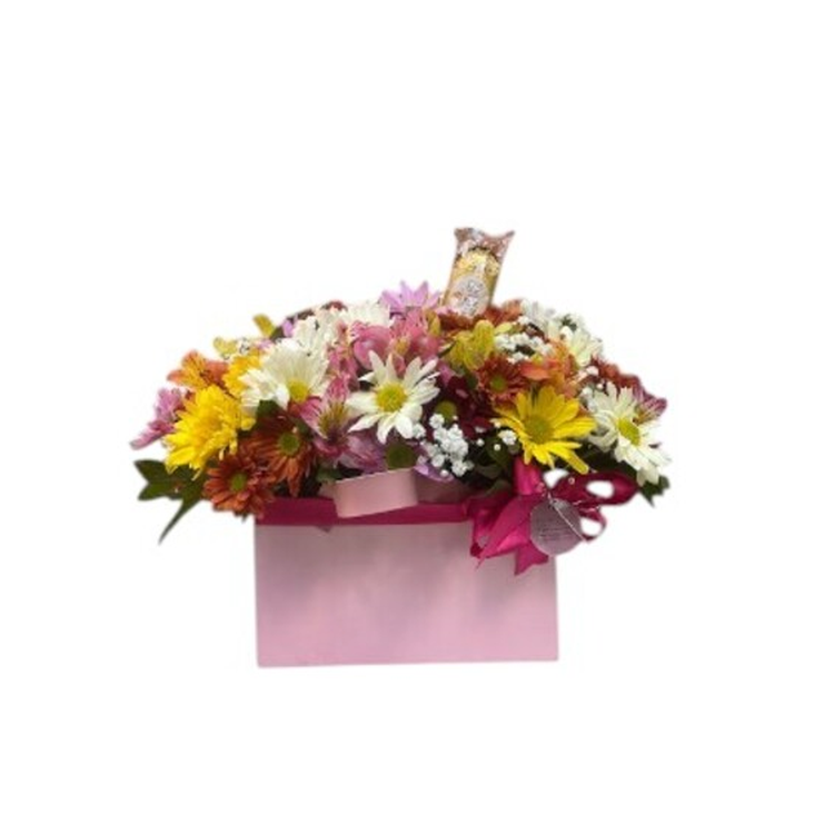 Caixinha do Campo - Mix de Flores & Ferrero Rocher 3un