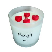 Vela Aromática de Figo com Wax Melts de coração